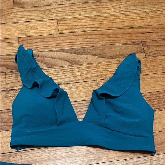 Chic Teal Ruffle Bikini Set - Picture 5 of 7